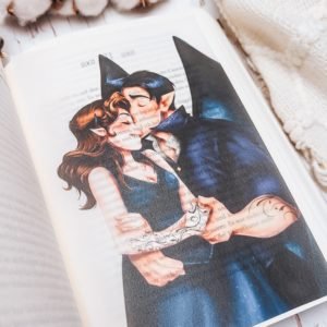 Page Overlay Feyre & Rhysand in Velaris | ACOTAR | Bookish Merch | Reader Gift | Halb transparente Buchseite